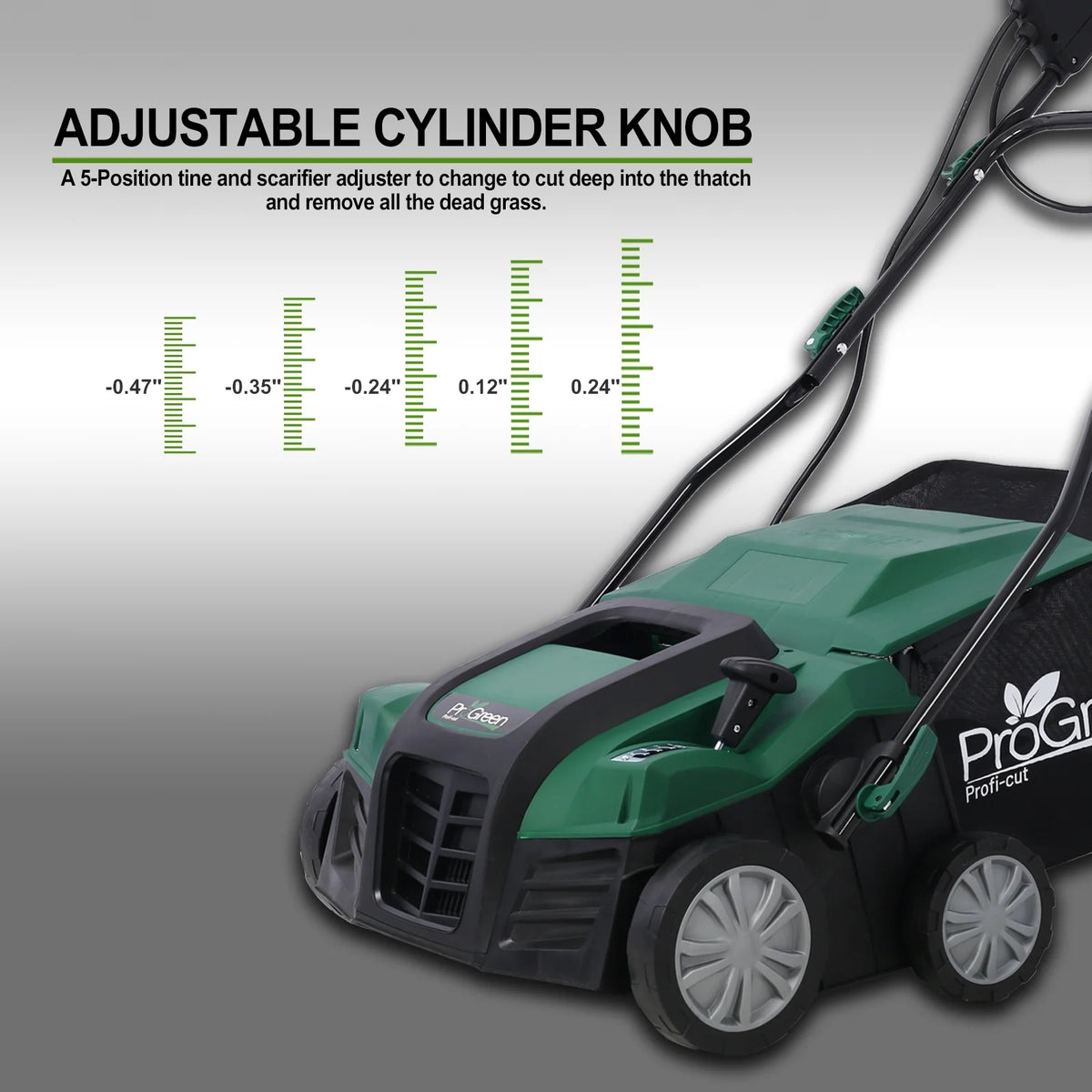 Electric Lawn Mower Cordless, Segmart 16 Inch 40V Powered Garden Walk-Behind Lawn Mowers for Backyard, 3-in-1 0.35 Acre Max Lawn Mower Outdoor with Bag, 5 Adjustable Heights, Green