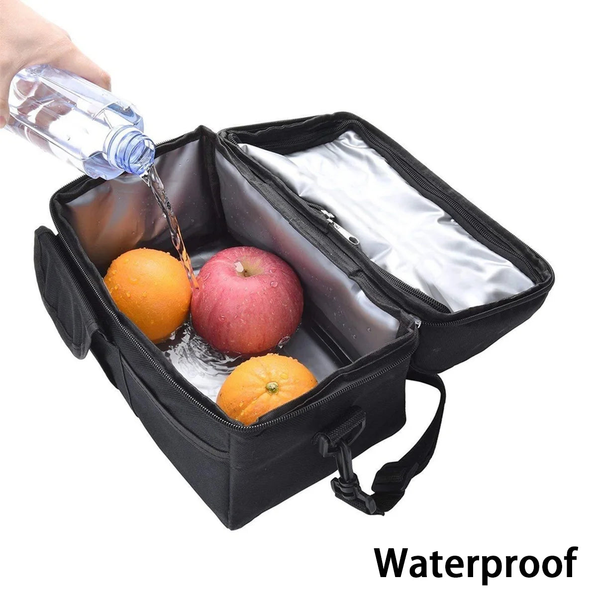 BSHAPPLUS Insulated Lunch Tote Bag Oxford Thermos Hot/Cooler Adults Tote Food Lunch Portable Bag Zipper Storage Box Waterproof For Picnic Food Women Men
