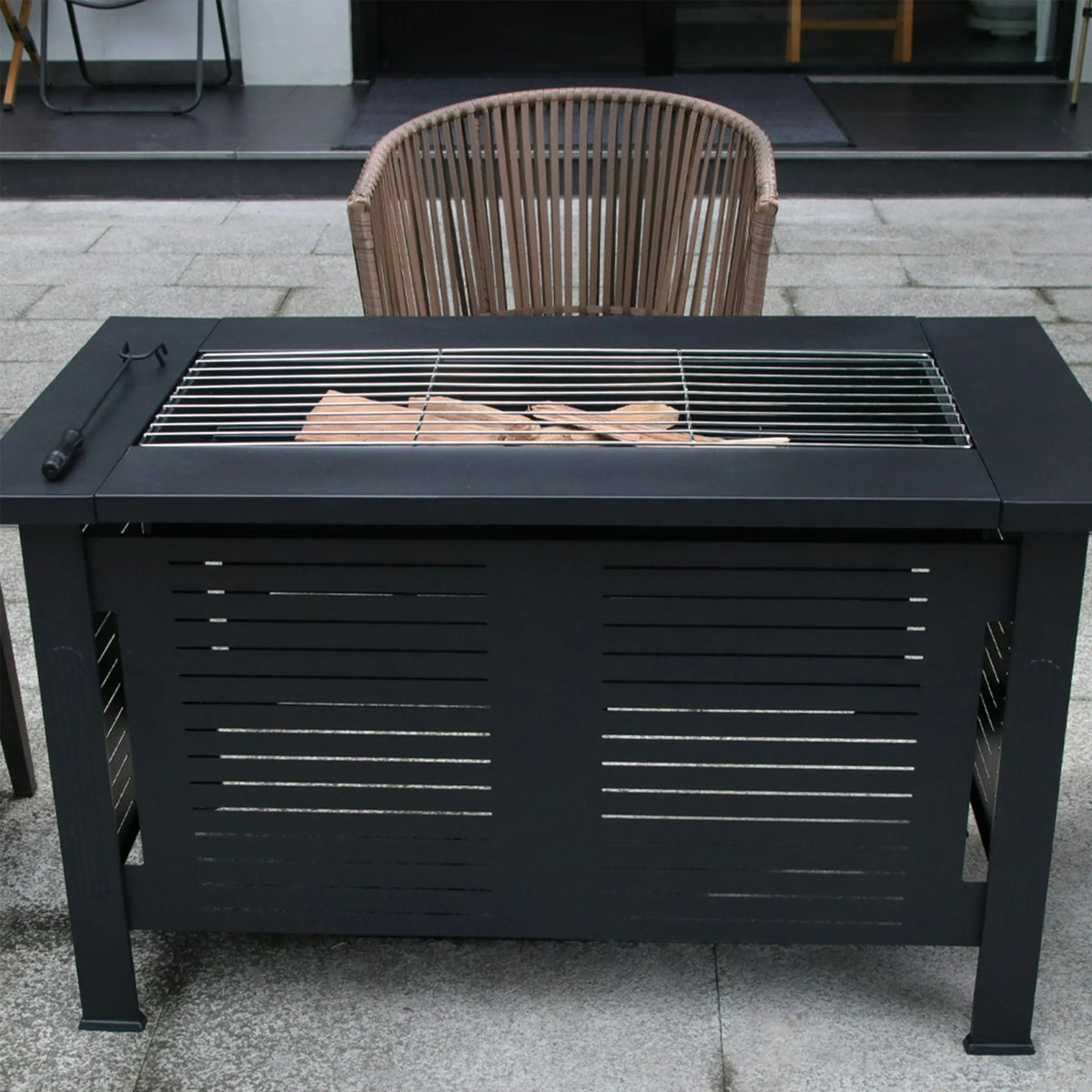 FIRE PIT MULTIFUNCTIONAL CHINESE HIBACHI COOKING TEA BBQ GRILL PATIO GRILL STOVE TABLE OUTDOOR FURNITURE HEATING PATIO