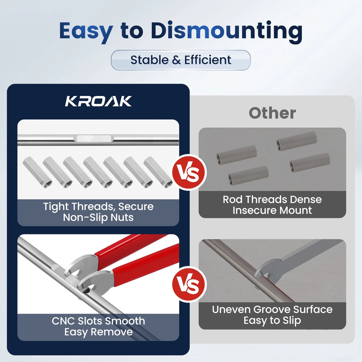 KROAK Professional Emergency Car Tools Set, Oval handle Red warping piece set wedge air bag wrench combination tool，59 inch Wheel Puller