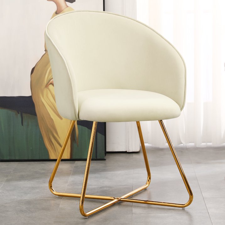 Khaki Mid Century Modern Living Room Leisure Lounge Accent Chair