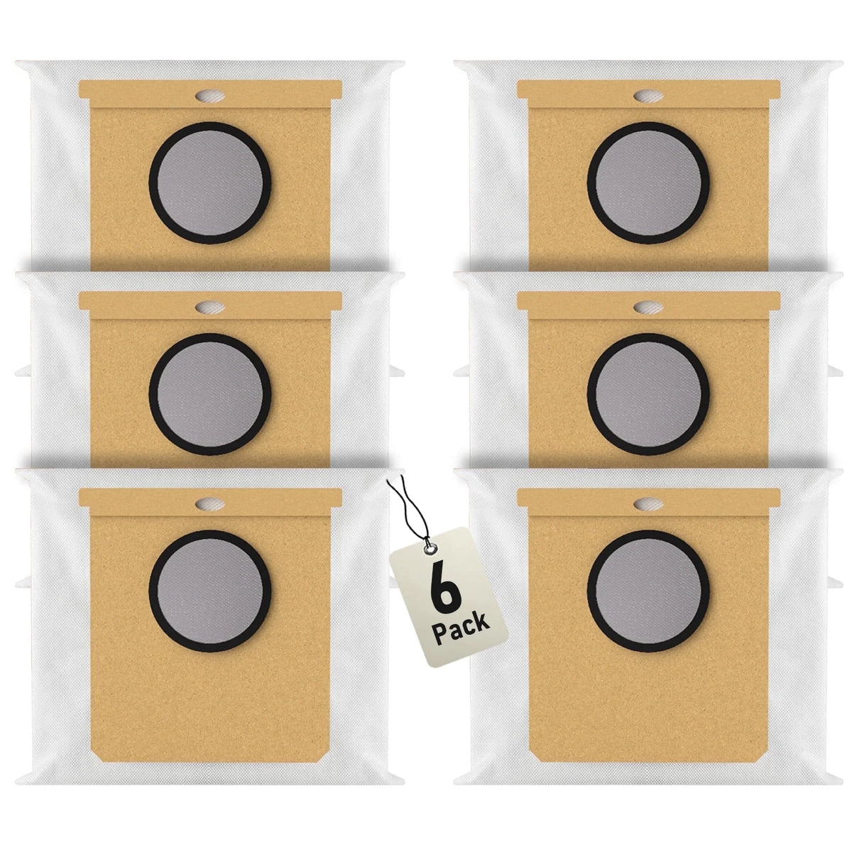 6 Pack Replacement Dust Bags for Eufy L50, L60 Series with Self Empty Station Vacuum Dust Bags 2.5L