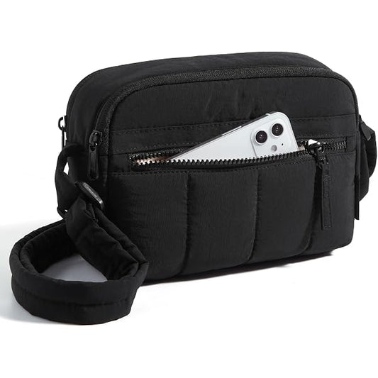 BAGSMART Cross Body Purse, Mini Crossbody Bags for Women Travel Purse Black Small