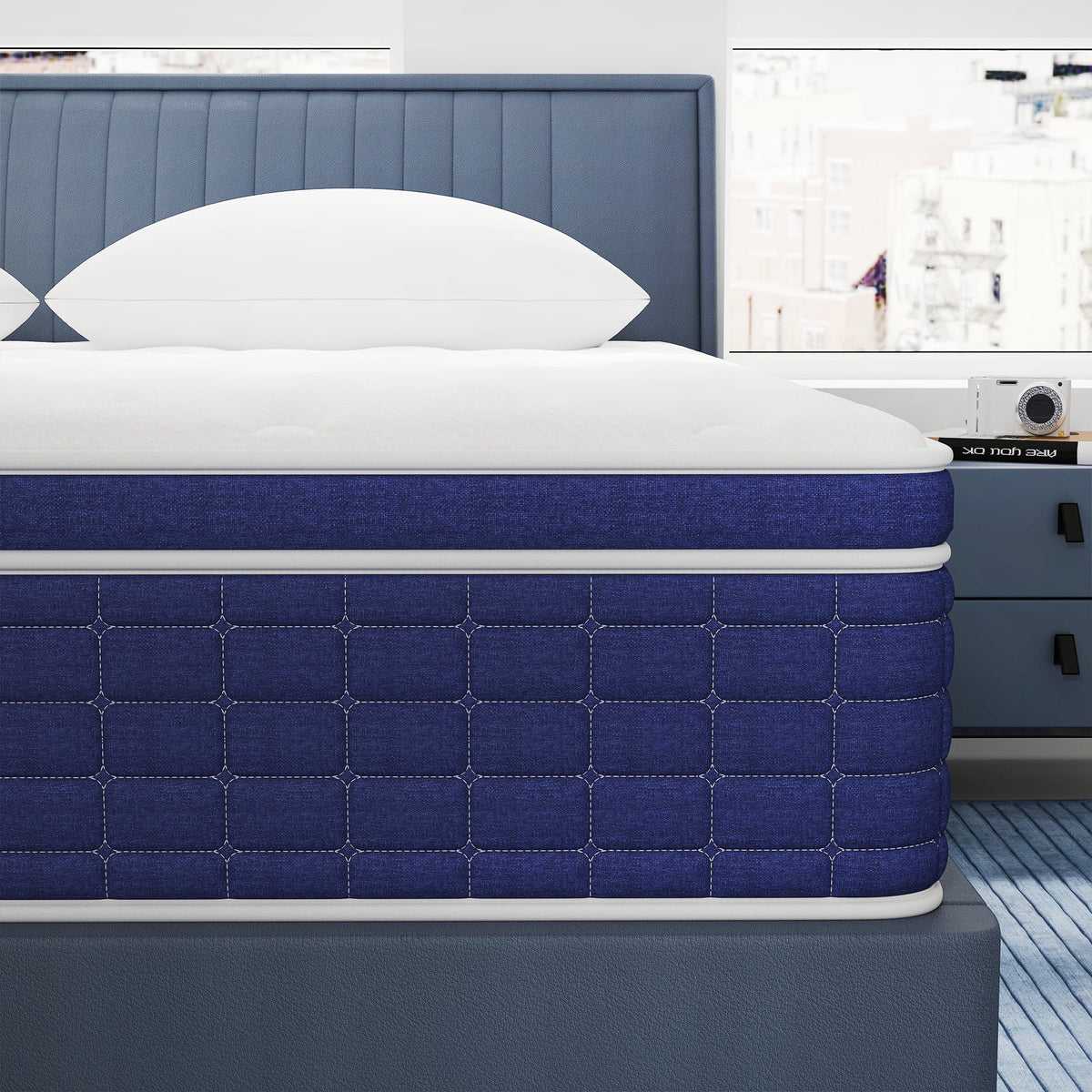 CICIMLU 12 inch Queen Mattress ,Hybrid Mattresses Medium Firm in a Box