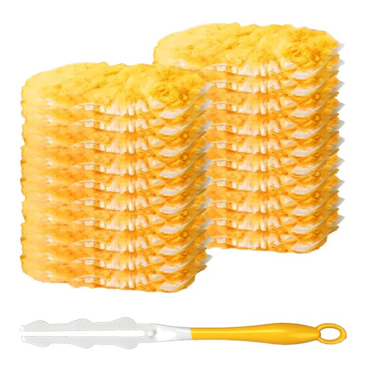 Duster Refills 360 for Swiffer 20 pcs 1 Handle Featuring 5x Powerful Dust Removal Disposable Feather Duster Multi Surface Refills Super Efficient Duster Kit Compatible with Swiffer Dusters