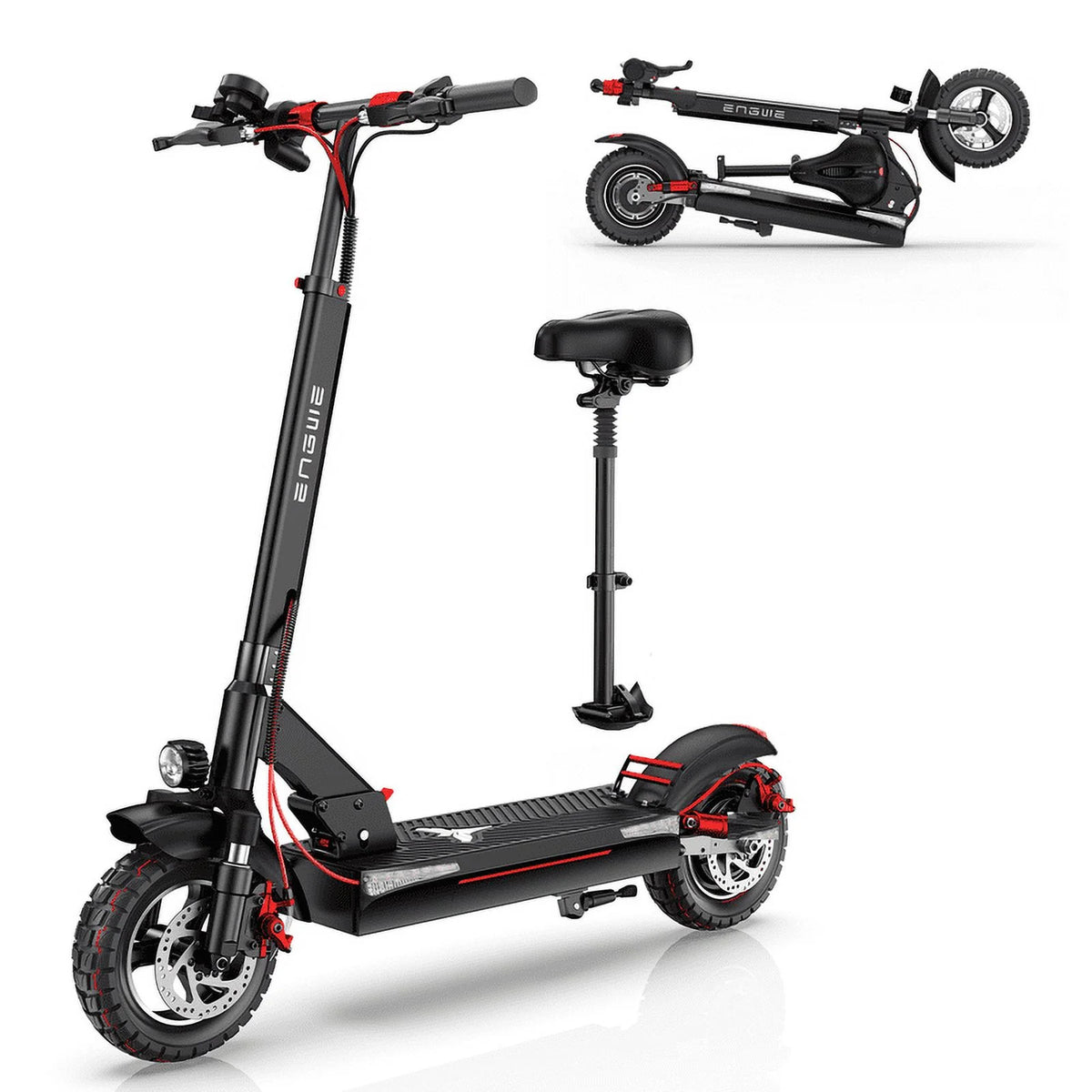 Engwe Y600 Foldable Electric Scooter for Adults,600W Motor 28MPH E-Scooter With Seat,Black