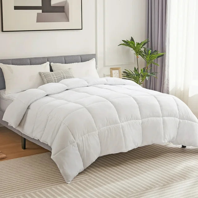 EverPick Four Season Universal Down Comforter- Soft and Fluffy Bedding, Skin-friendly Lightweight and Luxurious Down Comforter (White,88x88 inches)