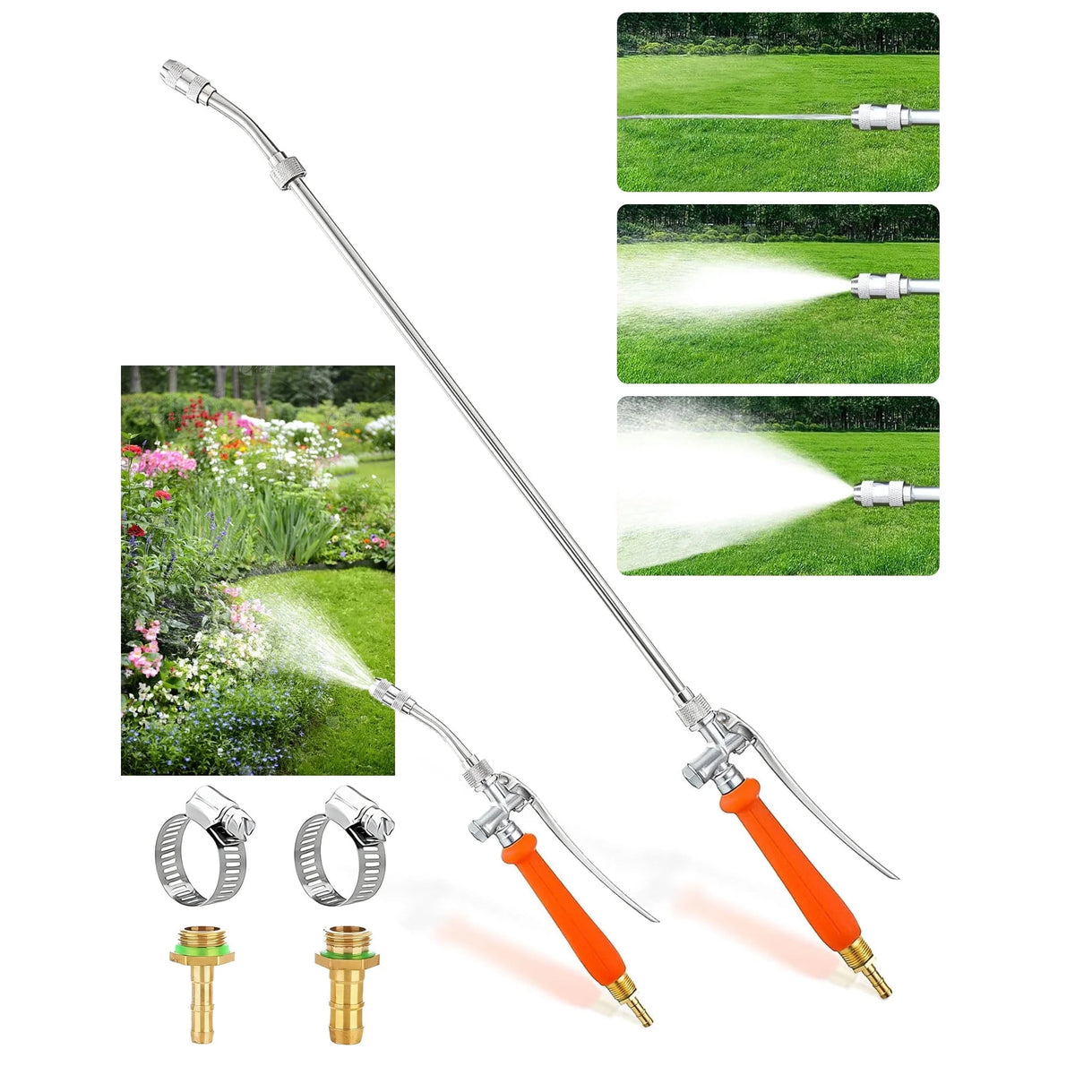 Fixdono Stainless Steel Watering Wand, 29 Universal Sprayer Wand Replacement, Perfect for Garden