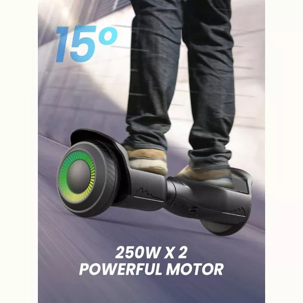 Mastgoal 6.5in Self Balancing Scooter -500W All Terrain Scooter with LED Lights & Bluetooth Speaker, Max Load 176lbs, for Ages 6-12 Kids