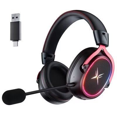 TAGRY K3 2.4GHz Wireless Gaming Headsets 7.1 Surround Sound Bluetooth Headphones 70H Playtime ENC Noise Cancelling Over Ear Game Headphone with Mic