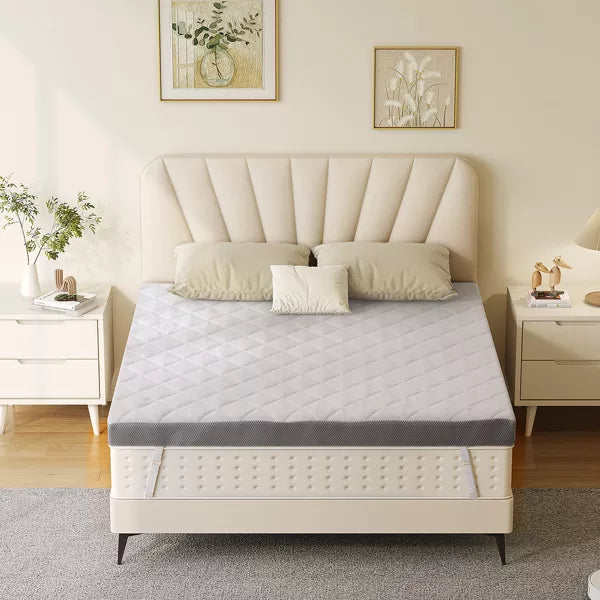 Vipbear 3 Inch Extra Firm Mattress Topper, Pain Relieving Foam Bed Topper for Extra Support, Twin/Twin XL/Full/Queen/King Size