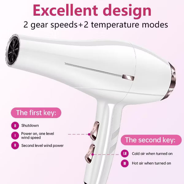 Morfone 12pcs-in-1 Hair Drying Set - Hair Dryer. Quickly dries hair - Compact and portable, suitable for the whole family - Gift set.