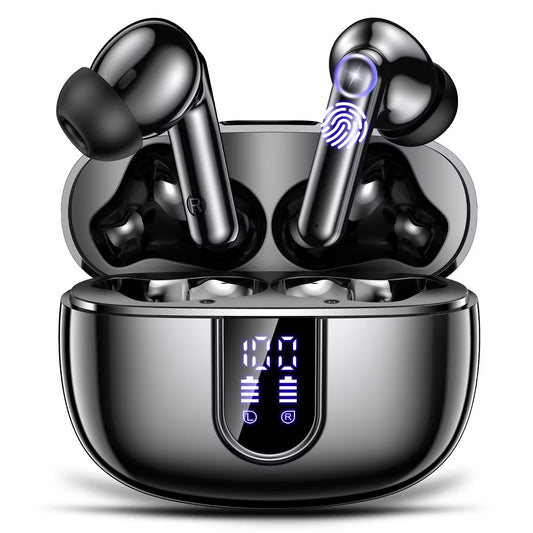 VEATOOL Wireless Earbuds Bluetooth 5.4 Headphones Deep Bass Hi-Fi Stereo Ear Buds in-Ear Earphones with Mic Clear Call, 60H Playtime Dual LED Display