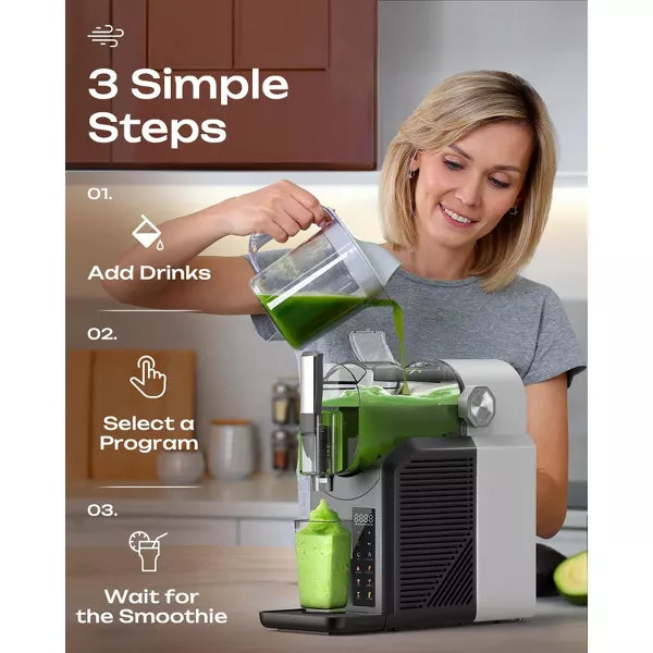 Greenever 15-Minute Slushie Machine with 6 Preset Programs & 4 Hours Freshness for Home Frozen Drink Milkshakes Margaritas Frappes