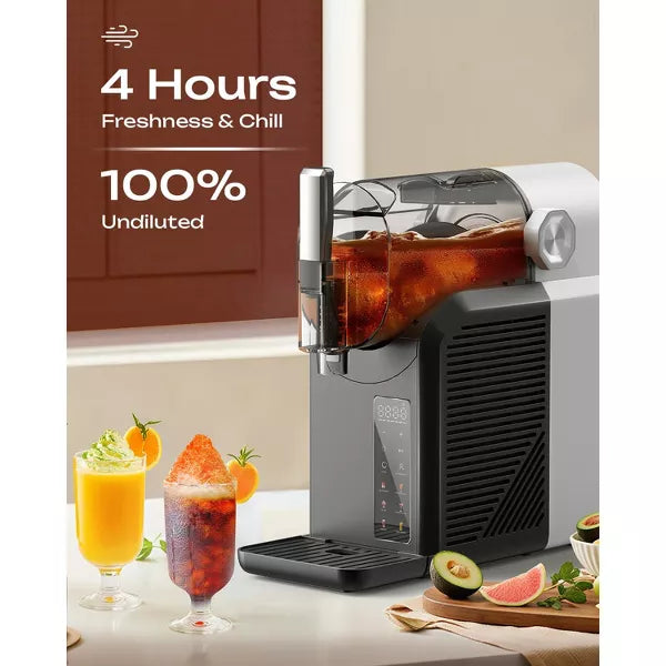 Greenever 15-Minute Slushie Machine with 6 Preset Programs & 4 Hours Freshness for Home Frozen Drink Milkshakes Margaritas Frappes