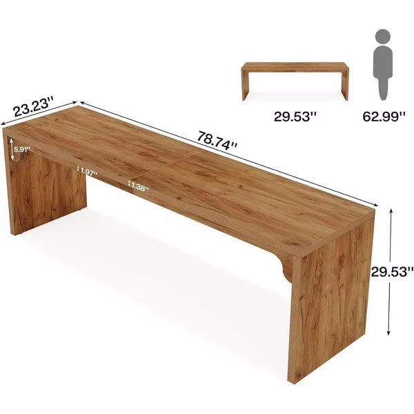 Tribesigns 78.7" Long Double Computer Desk Workstation for Home Office