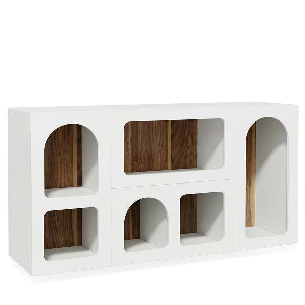Resenkos Entryway Table, Console Sofa Table,59" Console Table, Wooden Sofa Table Storage Organizer Entrance Table White