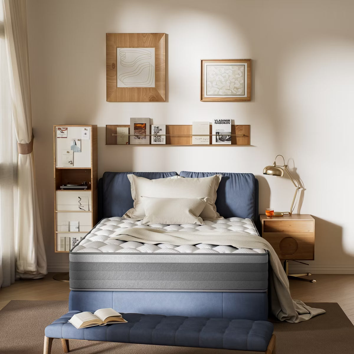 Swedrea Hybrid Series Medium Cooling Memory Foam Bed-in-a-Box Mattress