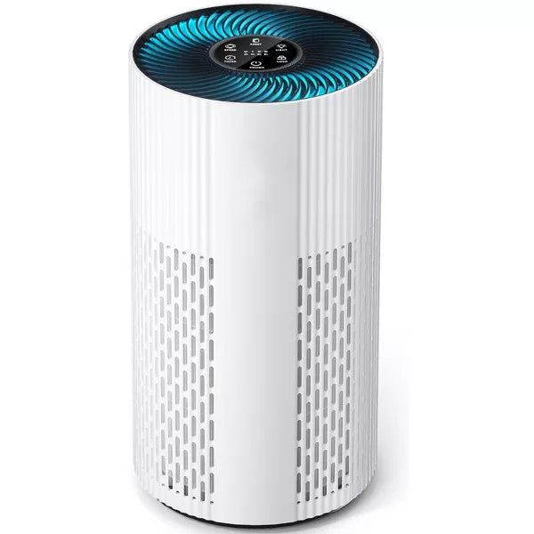 ECOSELF Air Purifiers for Home Covers Up to 1500 Sq Ft,, HEPA Air Purifier with 20dB, Air Purifier for Pets Dust Smoke Pollen Dander Smell white