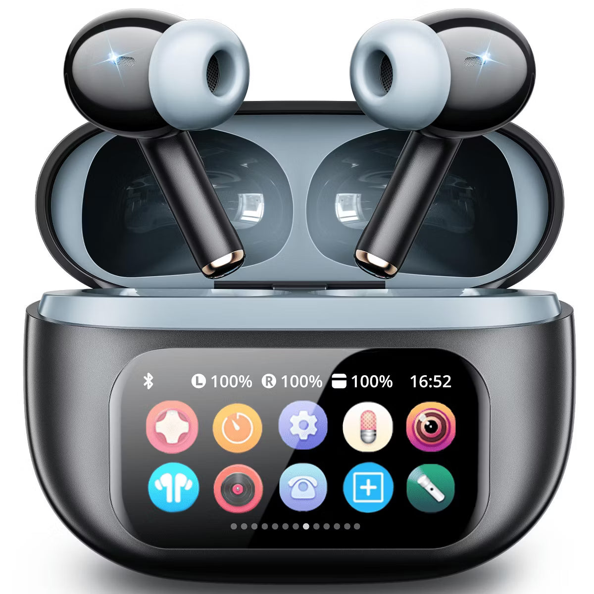 VEATOOL G01 Wireless Earbuds with Smart Touch Control, ANC+ENC Noise Cancellation, 40H Stereo Deep Bass