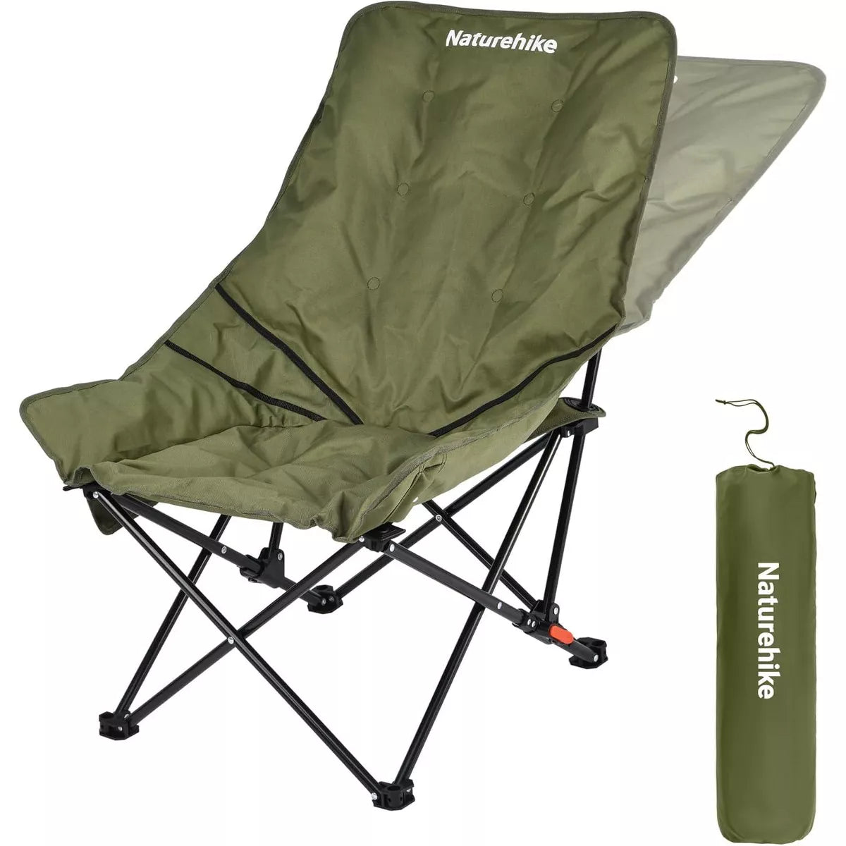 Naturehike Seastar Camping Chair - Oversized 2-Position Adjustable Folding Chair with Side Pocket &Carry Bag,Quick&easy setup,Portable for Outdoor Use