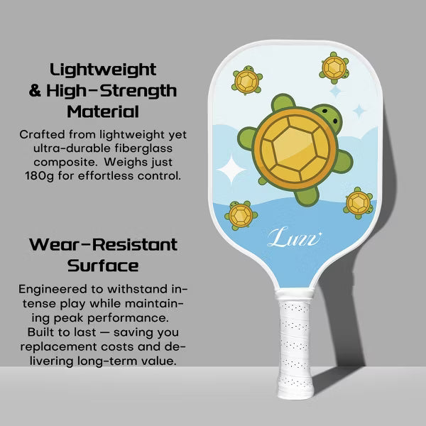 Luzz Kids Pickleball Paddle – Lightweight 6oz Youth Cute Paddle with Comfortable Grip Perfect for Children Beginners