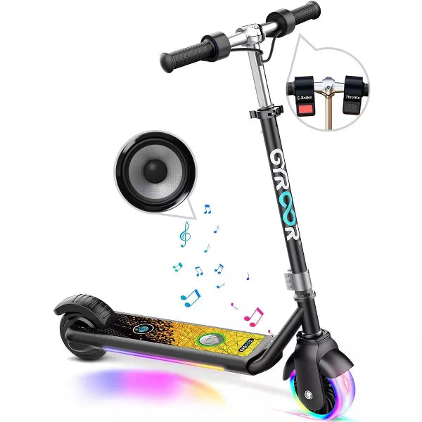 Mastgoal Electric Scooter for Kids, 150W Motor 10mph Speed Electric Scooter with Adjustable Handlebar and LED Lights