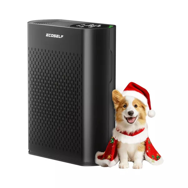 HEPA Air Purifiers for Home Large Room Cover 2400 Ft² with Air Quality Monitor 20dB Sleep Mode,6 Settings,black