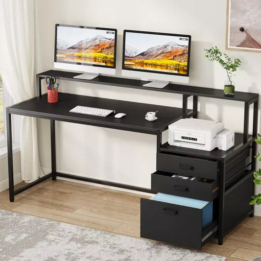 Tribesigns 63" Ergonomic Office Desk