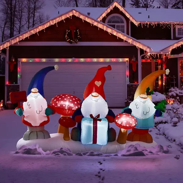 Nifti Nest Inflatable Christmas Decor - Gnomes Friends
