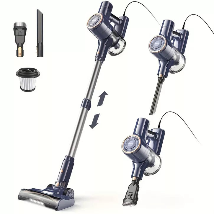 DEVOAC I8 Corded Vacuum Cleaner, 600W 23KPa Stick Vacuum, Free-Stand 6in 1 Powerful Lightweight Handheld Vacuum for Hard Floor Carpet Pet Hair Home