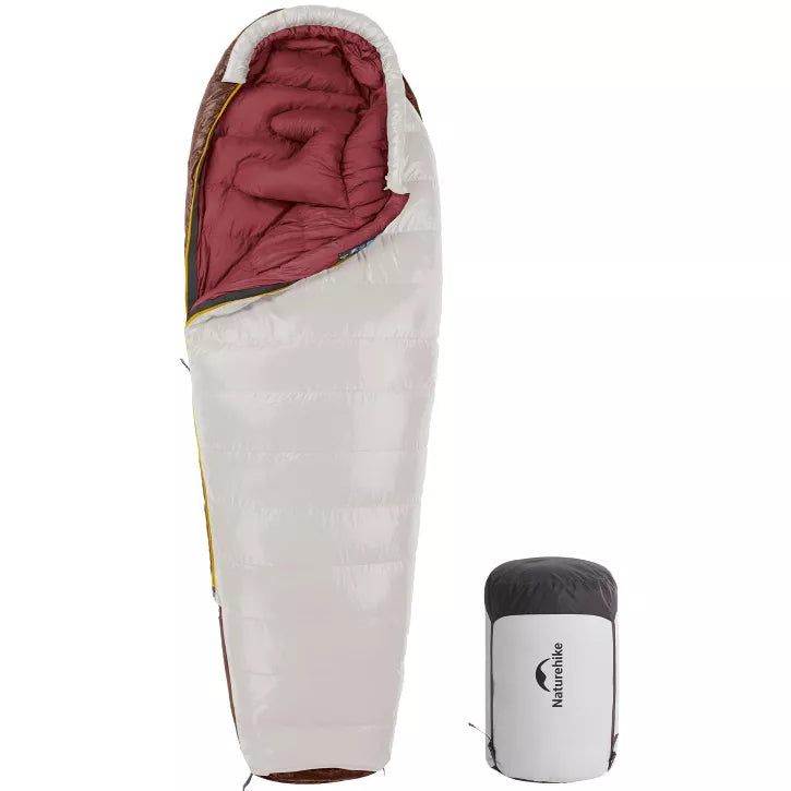 Naturehike 0 Degree Down Mummy Sleeping Bag for Adults,650FP Cold Weather Backpacking Sleeping Bag with RDS Down,29.3℉ Sleeping Bags for Camping