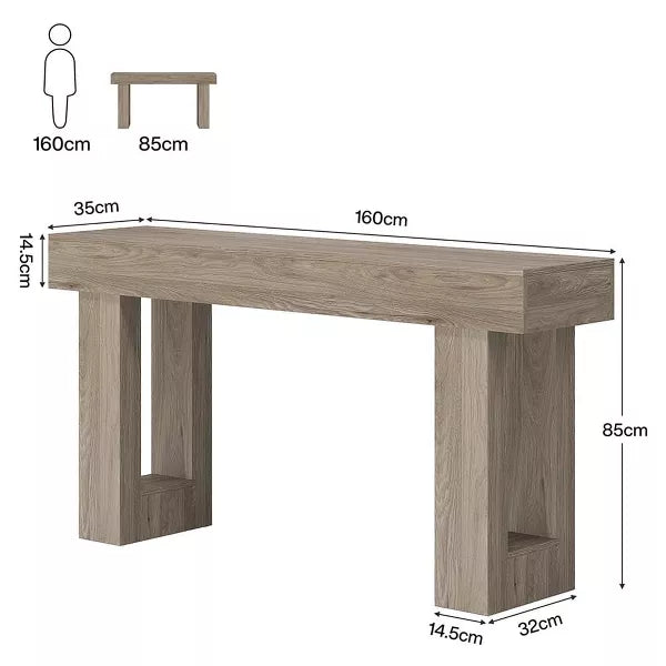 Resenkos Entryway Table, Console Sofa Table,63-Inch Console Table, Farmhouse Wooden Sofa Table Entryway Table,Rustic
