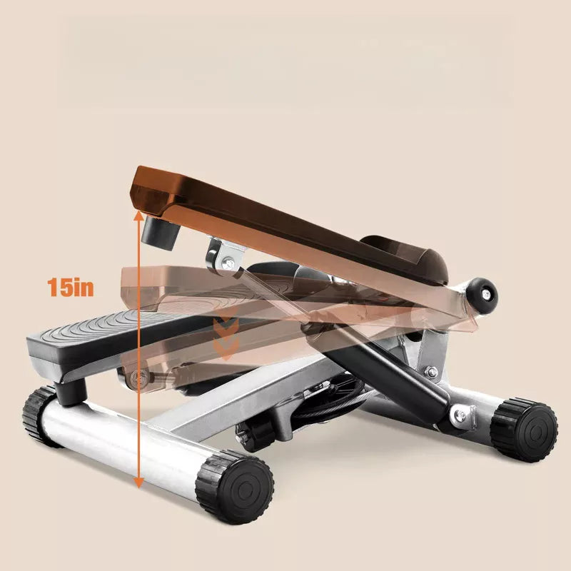 VisioGear Mini Stepper for Home Exercise, Portable Full Body Workout Stepper Machine, Gray, 16.5*9.1*18.7
