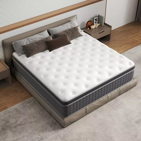 CHEVNI 10/12/14 Inch Mattress in a box Hybrid Spring Memory Foam Medium Firm