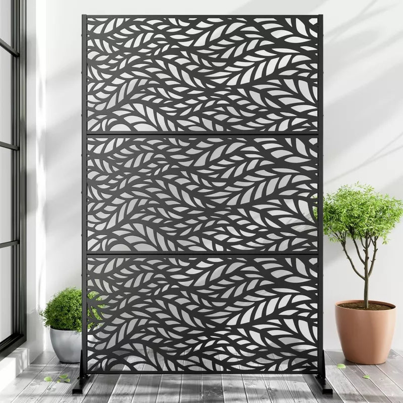 PexFix Modern Outdoor Screen Privacy Screen in Leaf Patterns Wall Decal