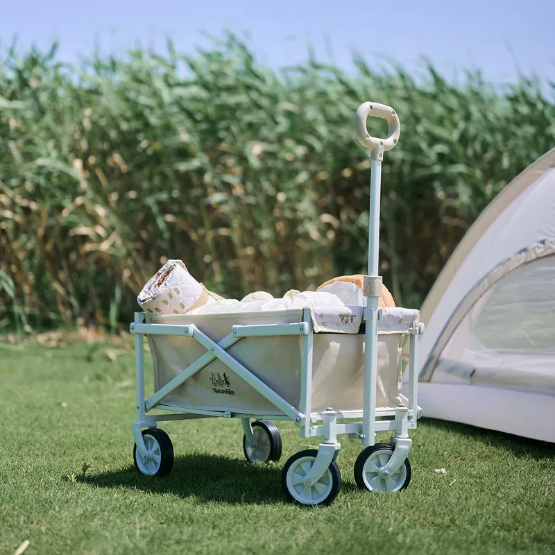 Naturehike Garden Trolley Handcart Foldable Wagon, Foldable Utility Cart Handcart with Adjustable Handle Trolley for Camping Garden Sports Shopping