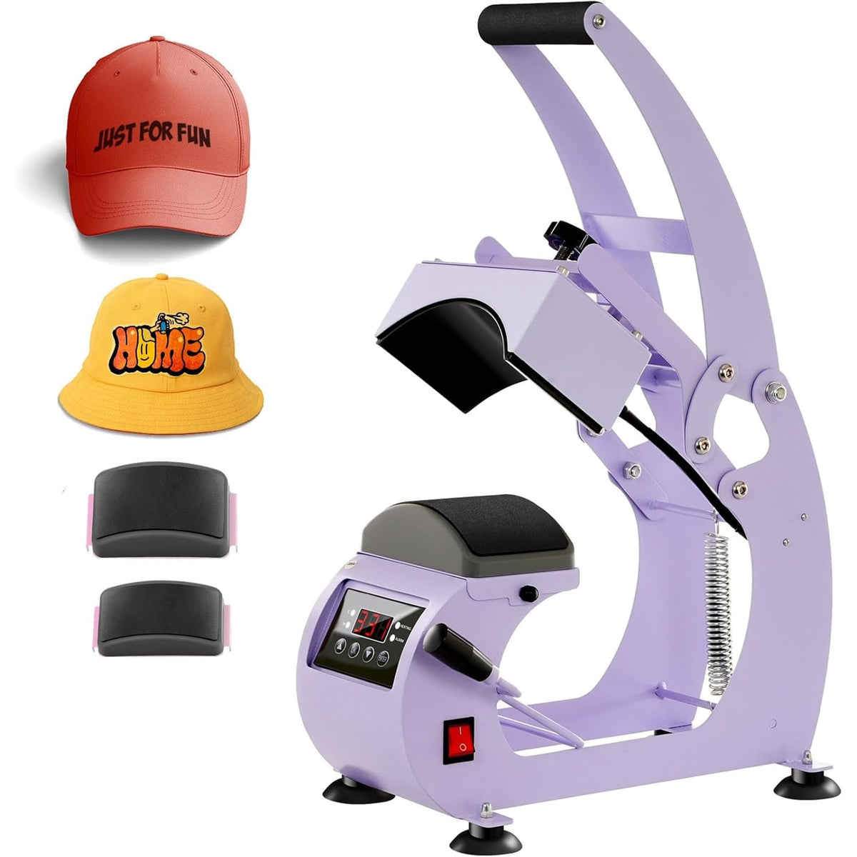 GOCHIFIX Hat Heat Press Machine for Caps,Timer Auto Starter, Hat Heat Press with 2 Platens