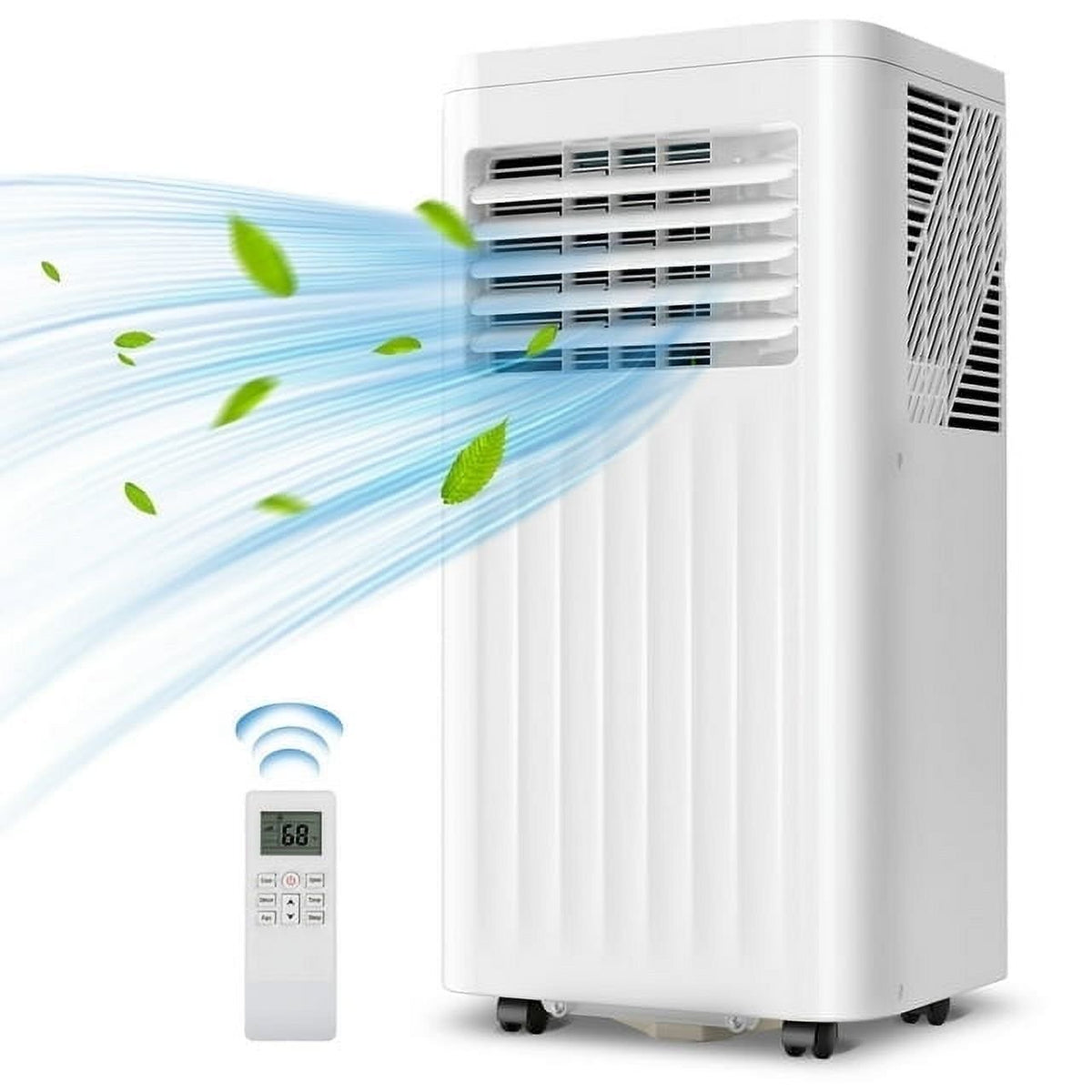 Havato 5000BTU (8000BTU ASHRAE) Portable Air Conditioner with Dehumidifier/Fan/Cooler, Covers to 150 Sq.Ft., Remote Control, White