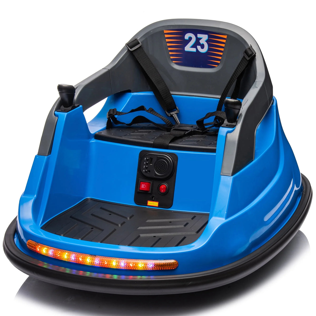 Hikiddo Electric Bumper Car for Kids, 12V Bumper Car Ride on Toys for Toddlers Aged 1.5-5 with Remote, Bluetooth - Blue