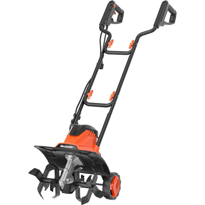 MAXLANDER Tine Tiller,14 Inch 12 Amp Corded Tiller with Foldable Handle, Electric Tiller Cultivator for Lawn Yard Soil Cultivation