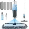 Mop for Floor Cleaning,Alpacasso Spray Mop with 650ml Refillable Bottle and 4pcs Washable Pads - Wet Dry Microfiber Mop