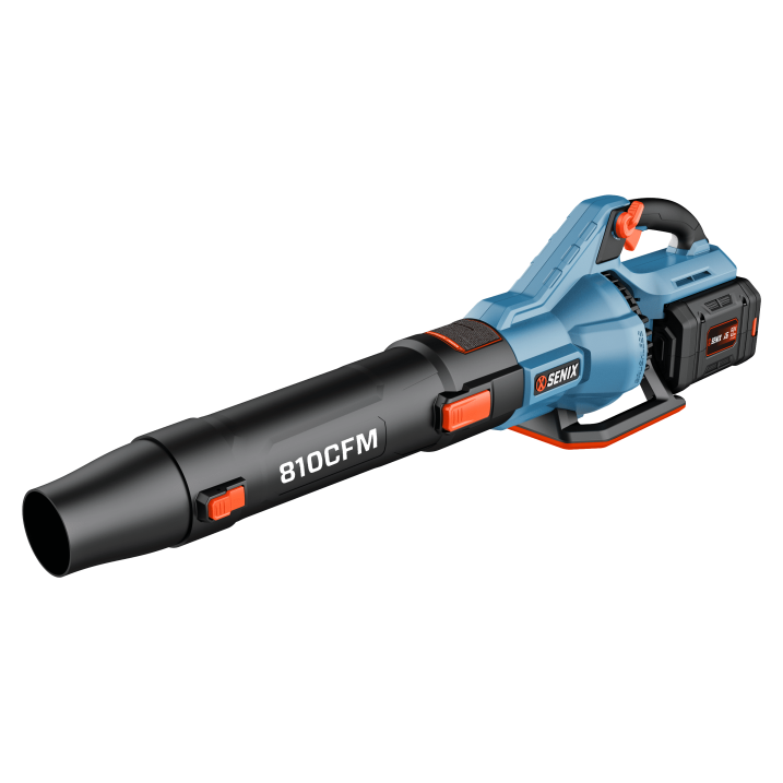 SENIX X6 60V Brushless 810CFM Cordless Leaf Blower, 4Ah Battery and Charger Included