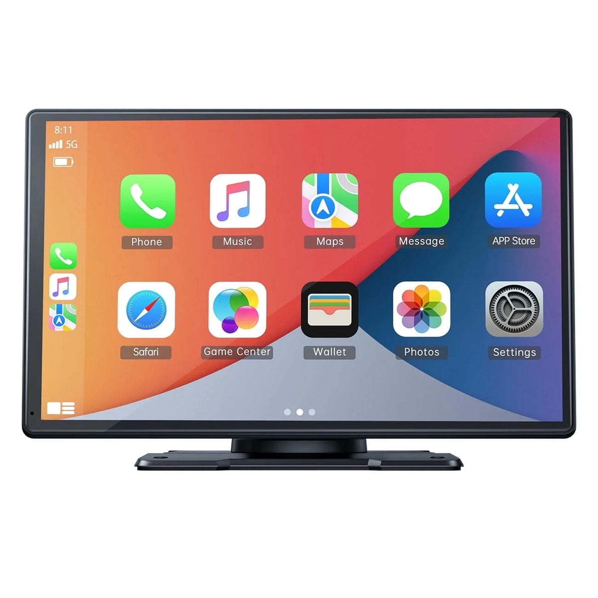 Lamtto Carplay Screen for Car,9-inch Portable Car Stereo Touchscreen with Apple CarPlay and Android Auto with Voice Control,Bluetooth,GPS Navigation for All Vehicles Balck