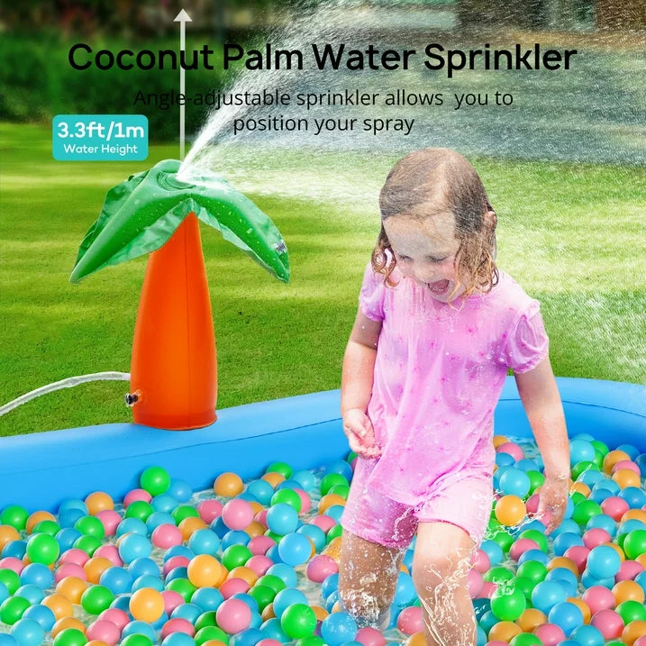 Sable Inflatable Pool, 95 x 75 x 40in Rectangular Swimming Pool for Toddlers, Kids, Family, Above Ground, Backyard, Outdoor