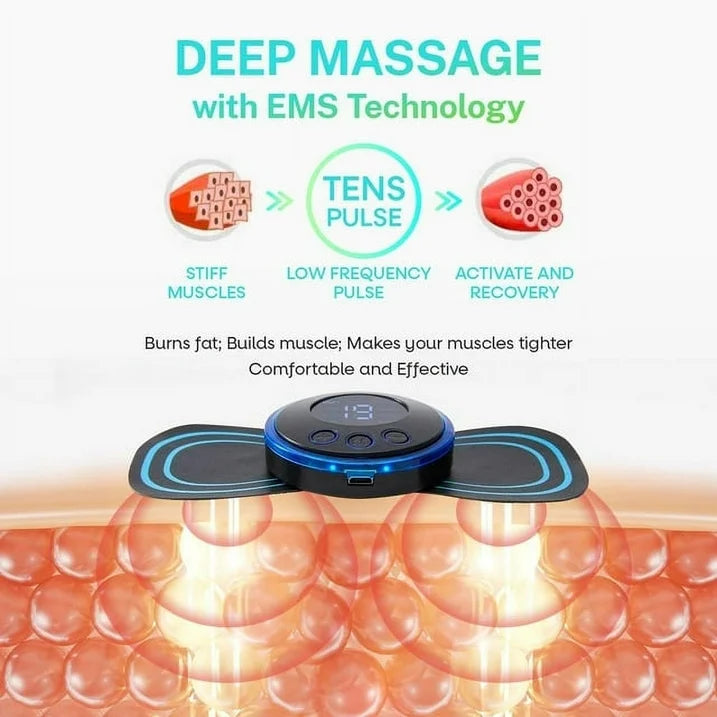 SUWU Lymphatic Drainage Massager,Neck Massager Cervical Massager Soothing Pain, Full Body Pain Relief Therapy Device for Neck Back Aches with 5pcs Gel Pads