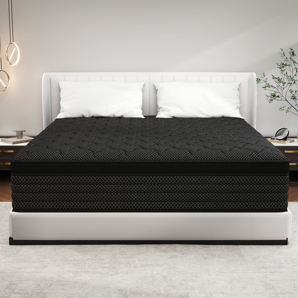 Queen Mattress,Yilicy 12 inch Hybrid Mattress in a Box with Memory Foam and Pocket Spring, Breathable Construction, Medium