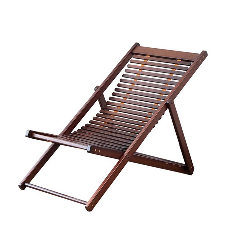 SUSUZI Bamboo Lounge Chair Adjustable Reclining Folding Chair Outdoor Indoor Garden Pool Patio Chair