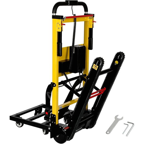 Rocita Electric Stair Climbing Hand Trucks Dolly Cart for Moving 441lb Capacity Heavy Duty Folding Stair Climber Cart Hand Trolley with 6 Wheels Motor Battery Powered