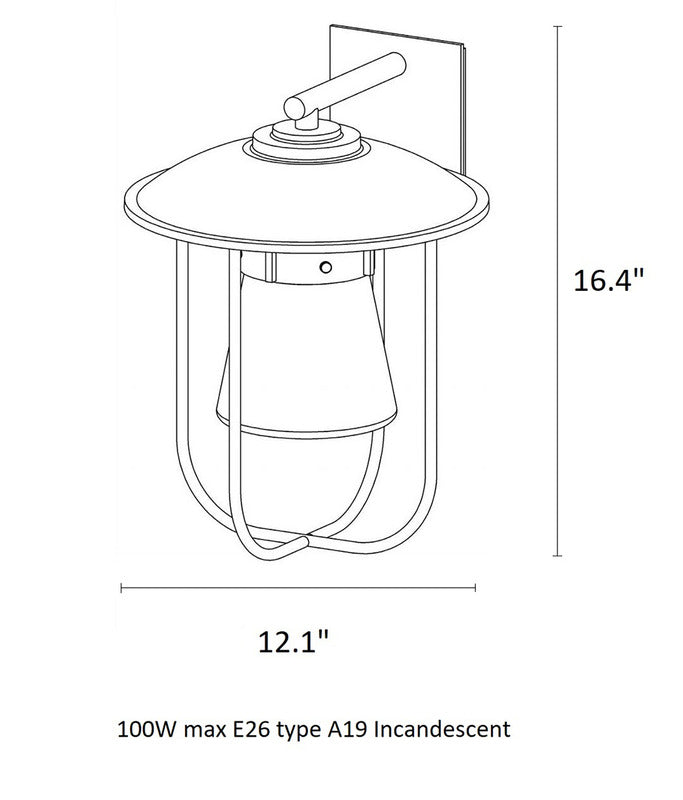 Erlenmeyer Large Outdoor Wall Sconce